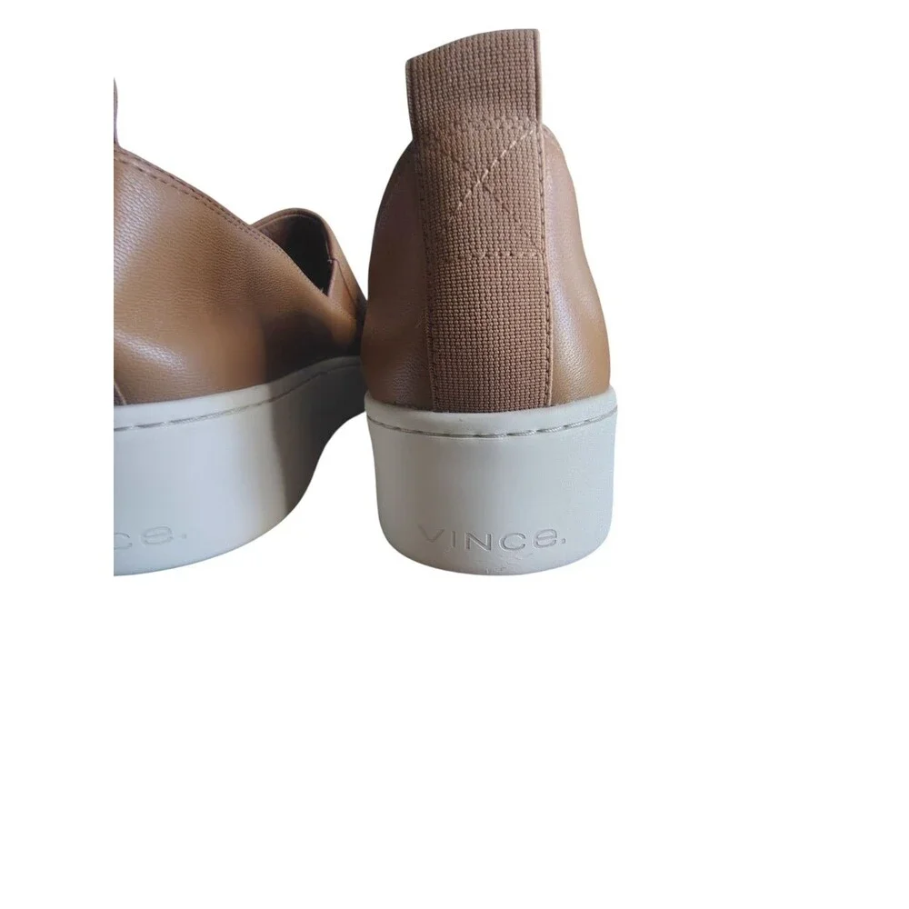 Vince Leather Saxon 2 Camel White Women’s Shoes Flats Slip On Size 9.5 Shoe   55